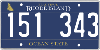 RI license plate 151343