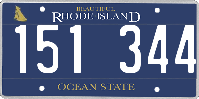 RI license plate 151344