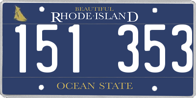 RI license plate 151353
