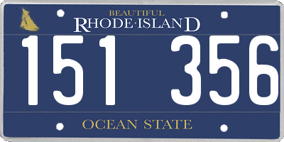 RI license plate 151356