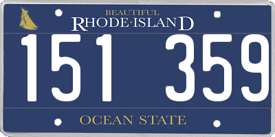 RI license plate 151359