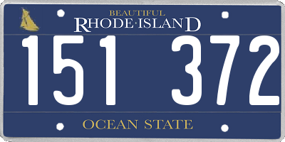 RI license plate 151372