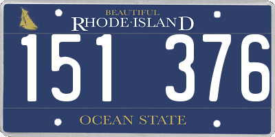 RI license plate 151376