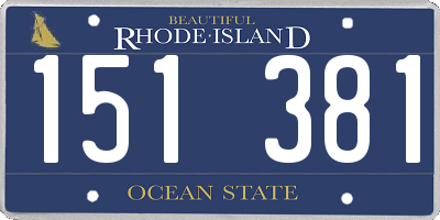 RI license plate 151381