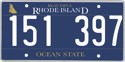 RI license plate 151397
