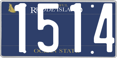 RI license plate 1514