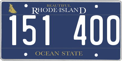 RI license plate 151400