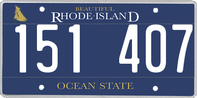 RI license plate 151407
