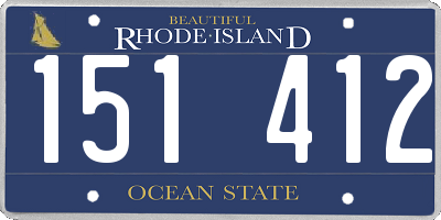 RI license plate 151412