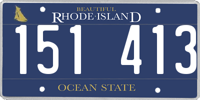 RI license plate 151413