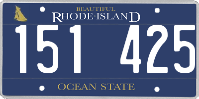 RI license plate 151425