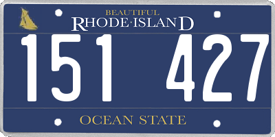 RI license plate 151427