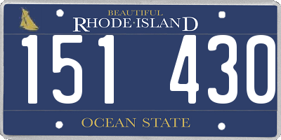 RI license plate 151430