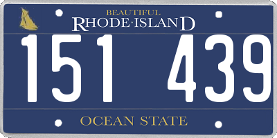 RI license plate 151439