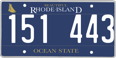 RI license plate 151443