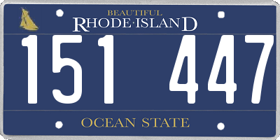 RI license plate 151447