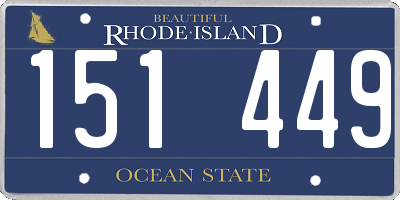 RI license plate 151449