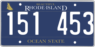 RI license plate 151453