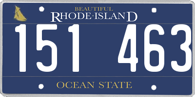 RI license plate 151463