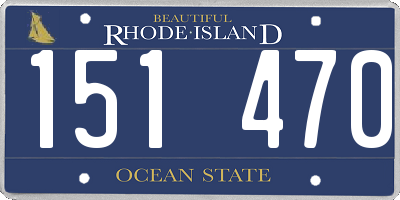 RI license plate 151470