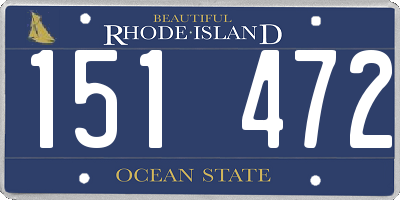 RI license plate 151472