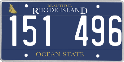 RI license plate 151496