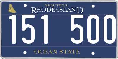 RI license plate 151500