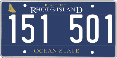 RI license plate 151501