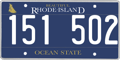 RI license plate 151502