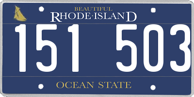 RI license plate 151503