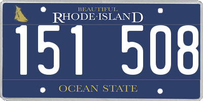 RI license plate 151508