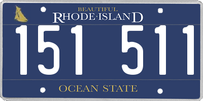 RI license plate 151511