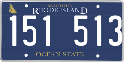 RI license plate 151513