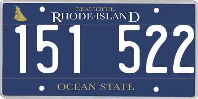 RI license plate 151522