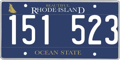 RI license plate 151523