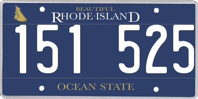 RI license plate 151525