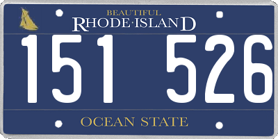 RI license plate 151526