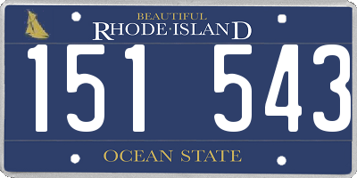 RI license plate 151543