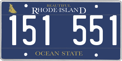 RI license plate 151551