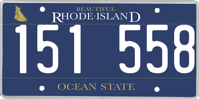 RI license plate 151558