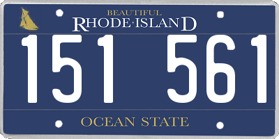 RI license plate 151561