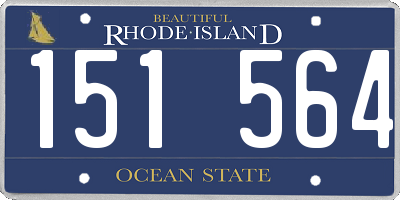 RI license plate 151564
