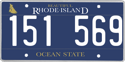 RI license plate 151569