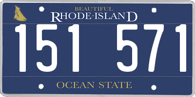 RI license plate 151571