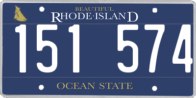RI license plate 151574