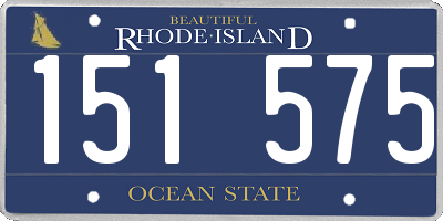 RI license plate 151575