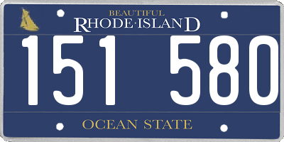 RI license plate 151580