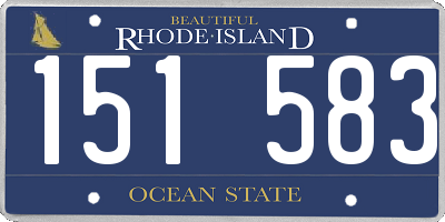 RI license plate 151583
