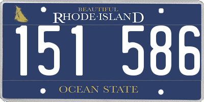 RI license plate 151586