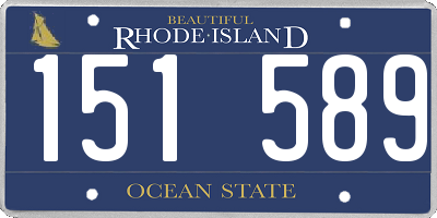 RI license plate 151589